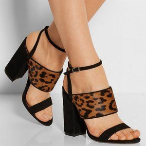 Tabitha Simmons Women's Stevie Leopard-print Calf Hair & Suede Sandals S…